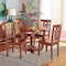 Baxton Studio Salida Modern and Contemporary Transitional Walnut Brown Finished Wood 5-Piece Dining Set 178-11383-10897-Zoro - alternate 3
